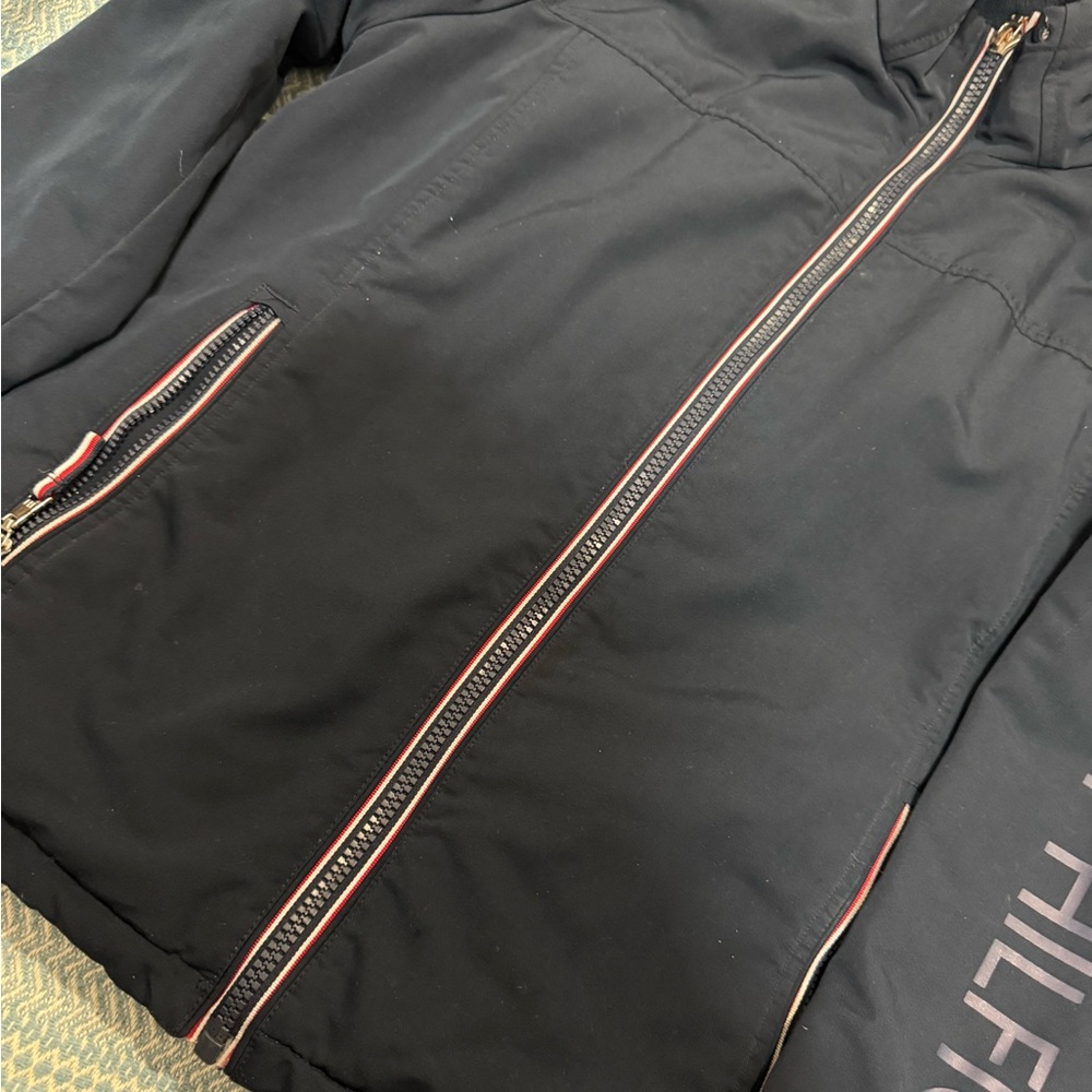 Women Tommy Hilfiger Men’s Black Zip-Up Jacket size XL